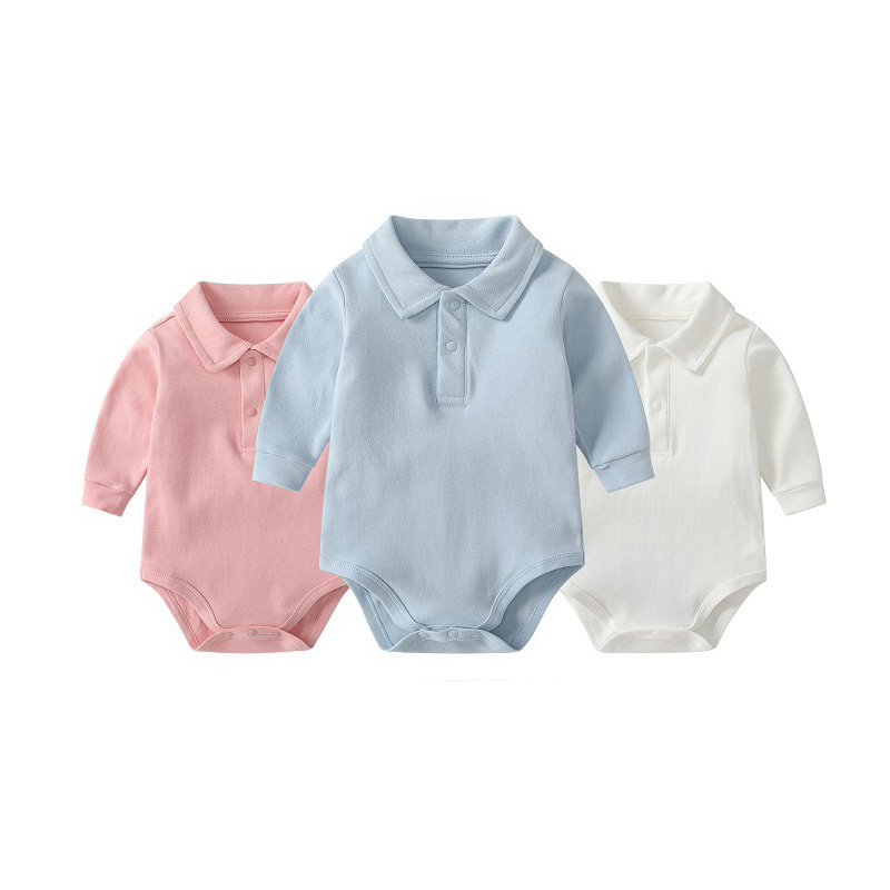 Baby Polo Collar Bodysuit 100% - Romper Onesie Baby 评论和价格