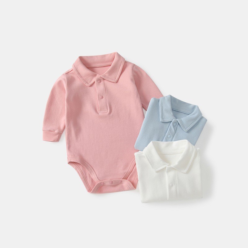 Baby Polo Collar Bodysuit 100% - Romper Onesie Baby 评论和价格