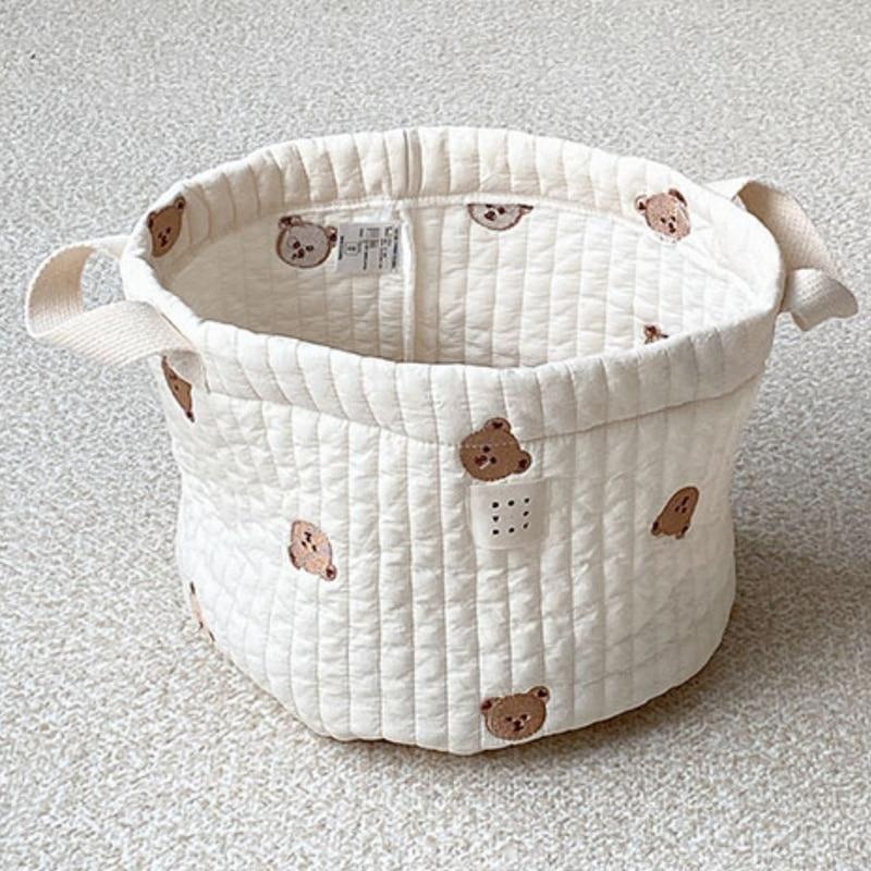 Cute Bear Embroidery Diaper Ba - Baby Clothing Basket 评论和价格