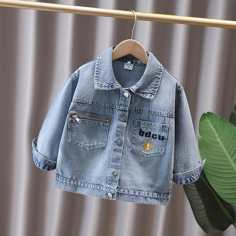 Cute Style Baby Child Denim Ja - Baby Clothing 评论和价格
