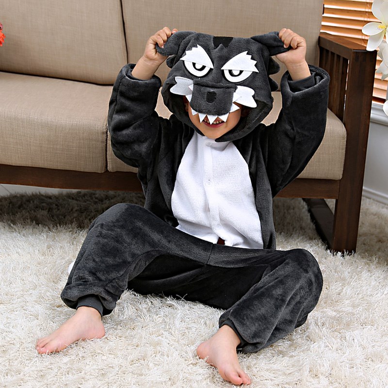 Child Boys Grey Wolf Panda Bir - Romper Onesie Baby 评论和价格