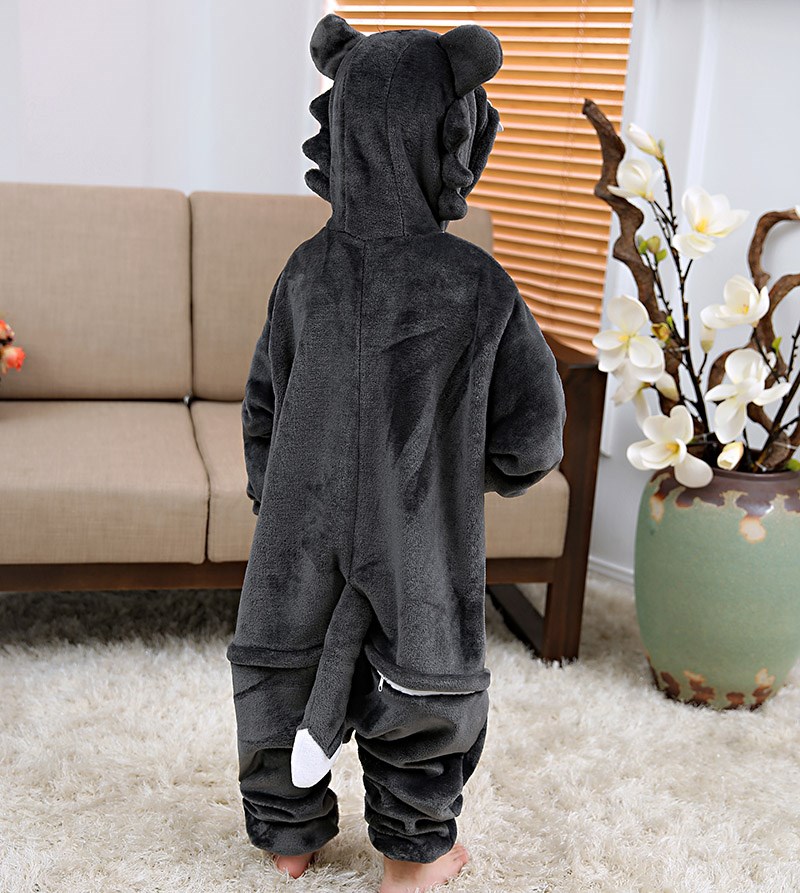 Child Boys Grey Wolf Panda Bir - Romper Onesie Baby 评论和价格