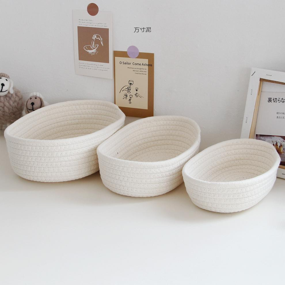 Nordic Cotton Rope Woven Stora - Baby Clothing Basket 评论和价格