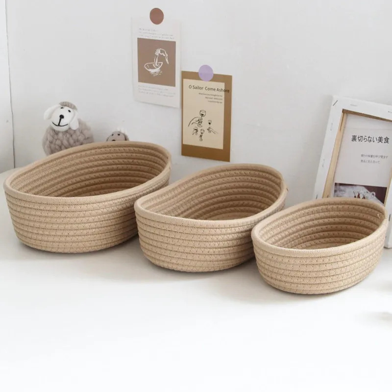 Nordic Cotton Rope Woven Stora - Baby Clothing Basket 评论和价格
