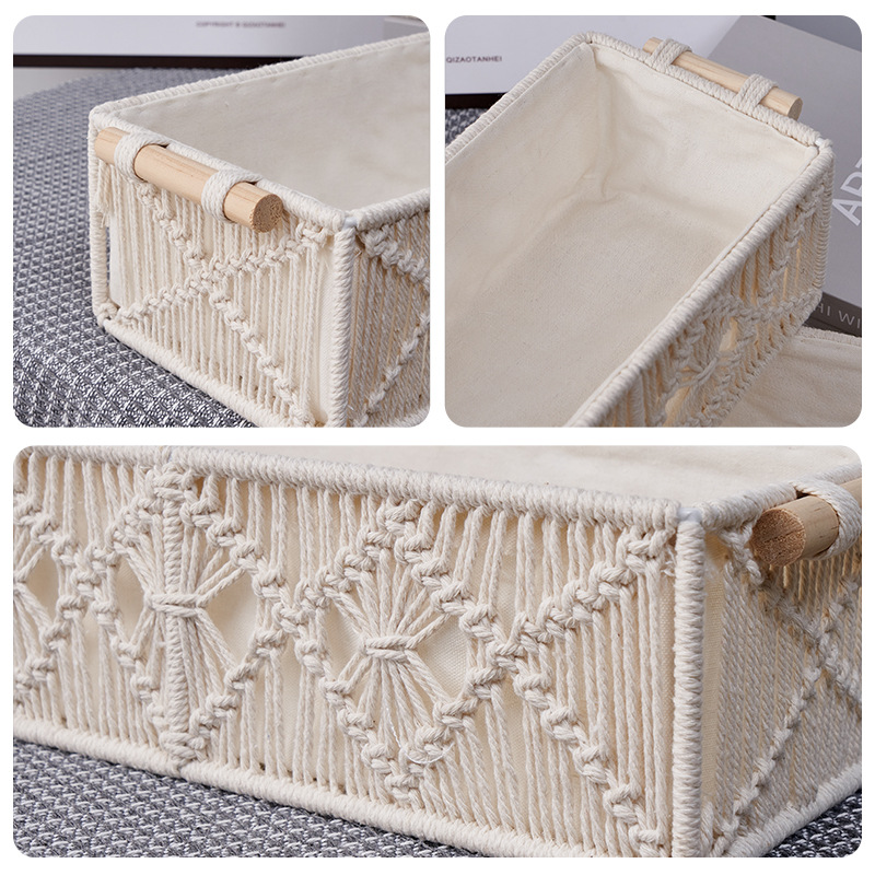 Handmade Woven Basket Cotton R - Baby Clothing Basket 评论和价格