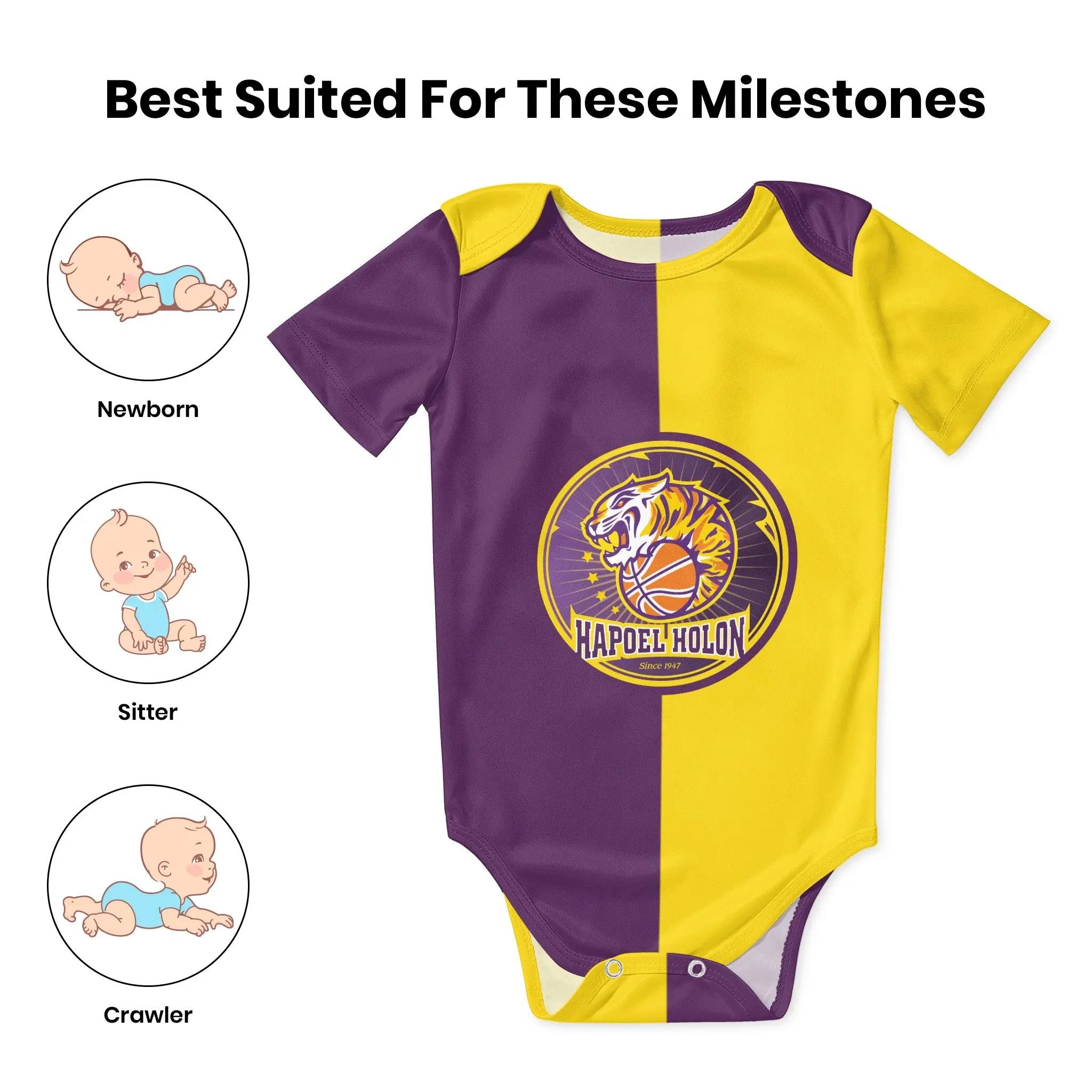 Hapoel Holon Basketball Baby B - Romper Onesie Baby 评论和价格