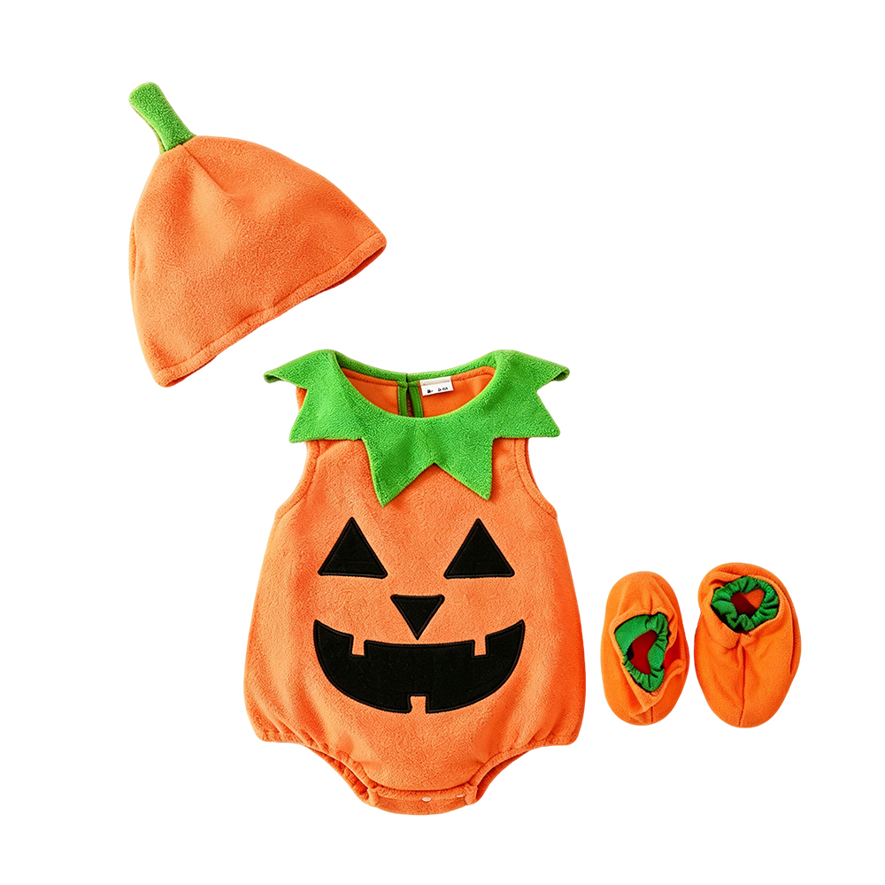 Cute Pumpkin Embroidery Baby R - Romper Onesie Baby 评论和价格