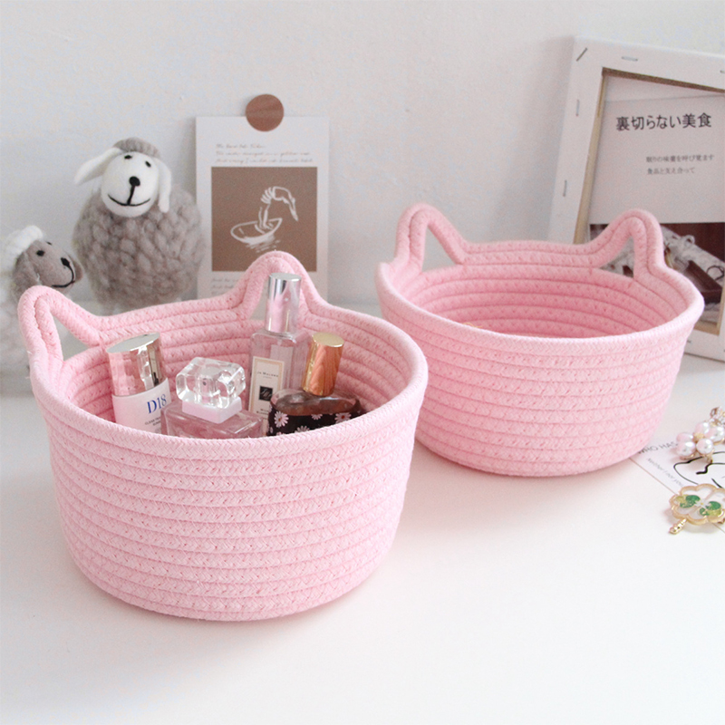 Cotton Cat Ear Shape Desktop S - Baby Clothing Basket 评论和价格